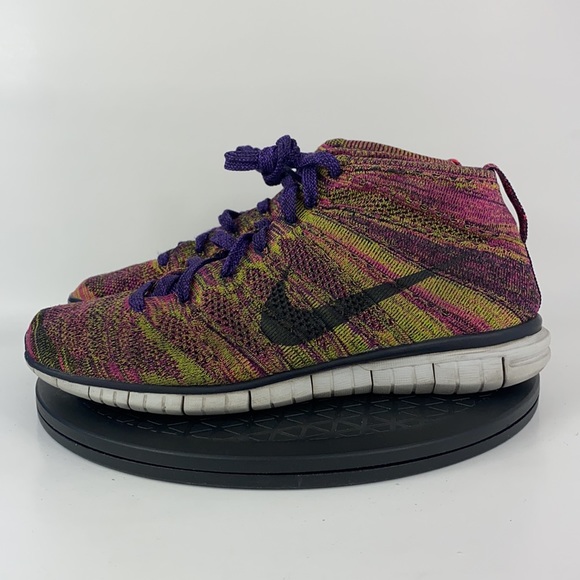 Nike Free Flyknit Chukka 'Multicolor Fireberry' 639700-501 Men's Size 10 - Picture 8 of 12